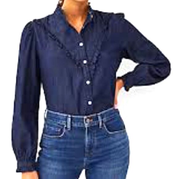Ann Taylor Denim Shirt - Size Large - Picture 1 of 5